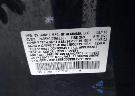 2014 Acura Mdx Technology Package z USA, uszkodzony, nr VIN 5FRYD3H44EB006990